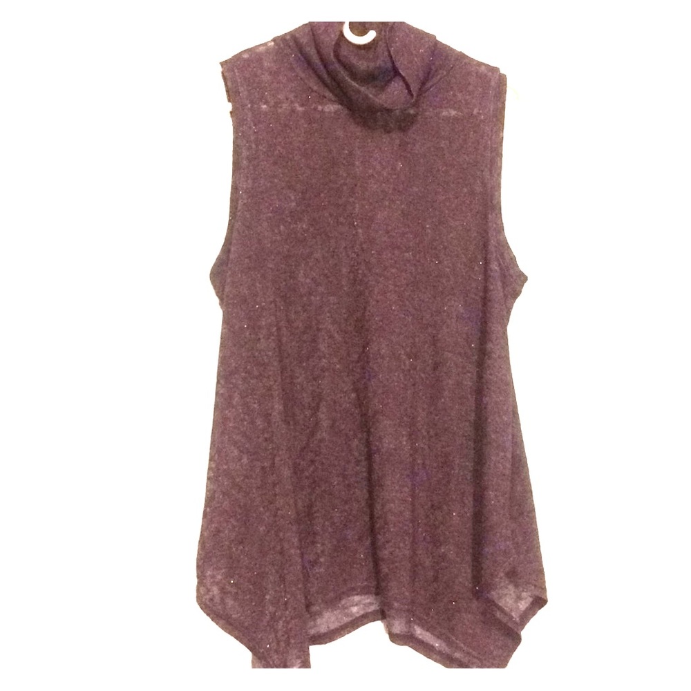 Apt 9 XL purple sleeveless tunic, handkerchief hem